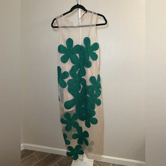 Simon Miller Hibiscus Crochet Midi Dress Medium - Picture 3 of 5